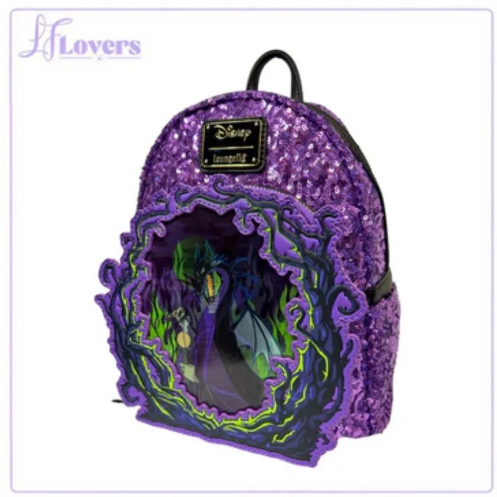 Loungefly Disney Sleeping Beauty Maleficent Lenticular Mini Backpack UK Exc